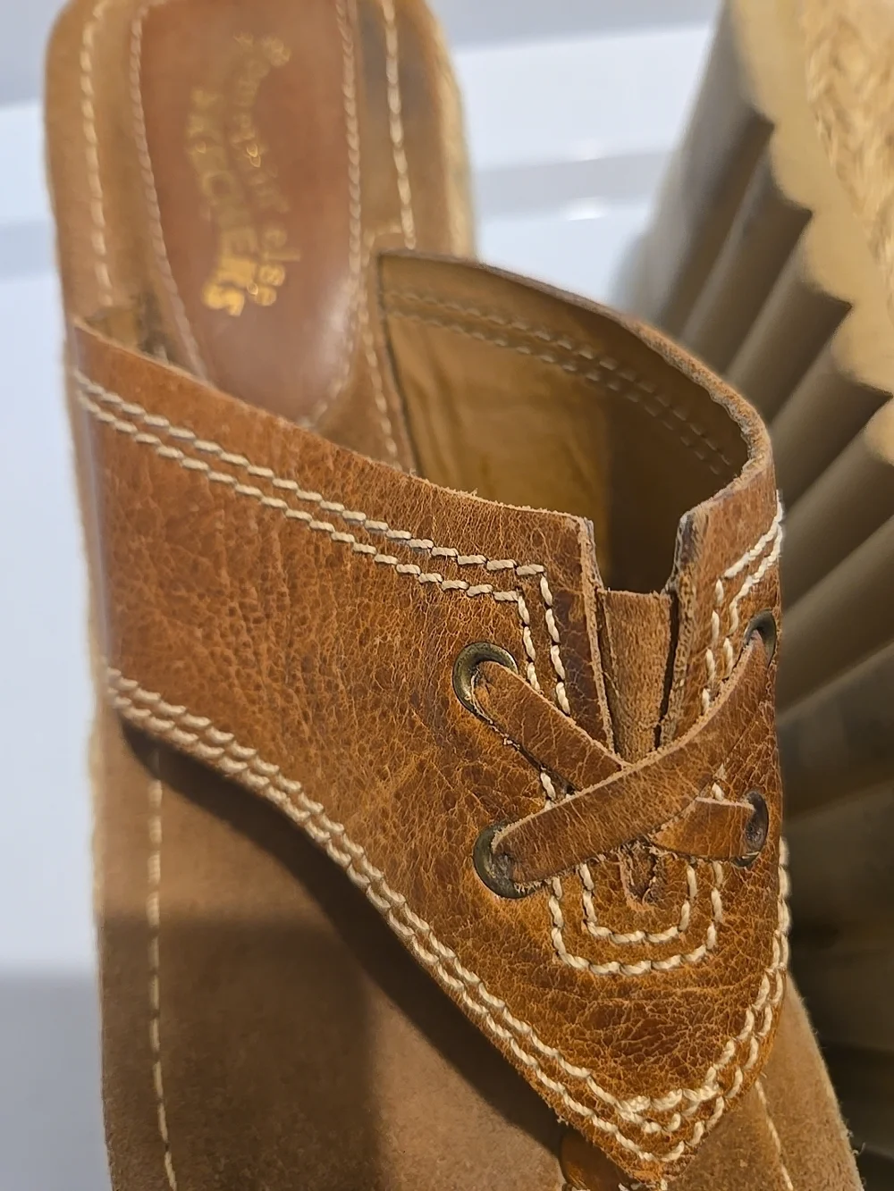 Skechers Brown Espadrille Platform Thong Sandals - Picture 4 of 5